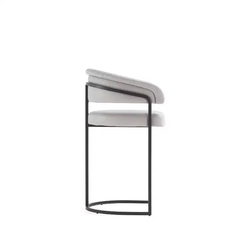Lot de 2 tabourets de bar à hauteur de comptoir modernes rembourrés en similicuir Augusta de Manhattan Comfort