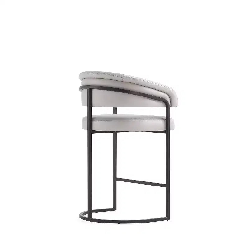 Lot de 2 tabourets de bar à hauteur de comptoir modernes rembourrés en similicuir Augusta de Manhattan Comfort