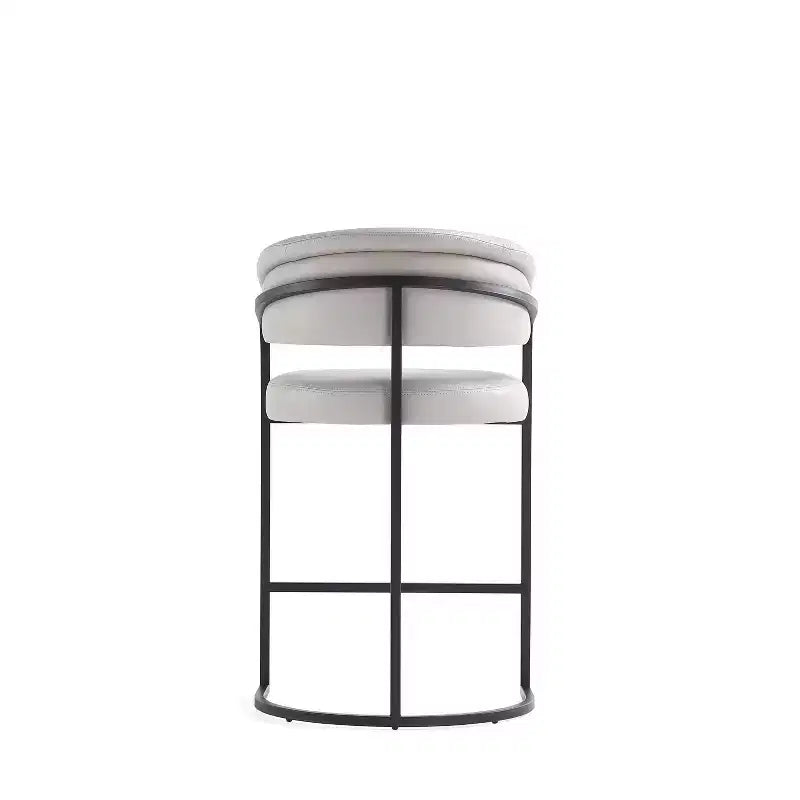 Lot de 2 tabourets de bar à hauteur de comptoir modernes rembourrés en similicuir Augusta de Manhattan Comfort