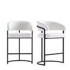 Lot de 2 tabourets de bar à hauteur de comptoir modernes rembourrés en similicuir Augusta de Manhattan Comfort