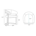Manhattan Comfort Lot de 2 Chaises de Salle à Manger Modernes Capitonnées en Similicuir Augusta