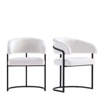 Manhattan Comfort Lot de 2 Chaises de Salle à Manger Modernes Capitonnées en Similicuir Augusta