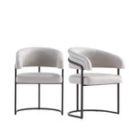 Manhattan Comfort Lot de 2 Chaises de Salle à Manger Modernes Capitonnées en Similicuir Augusta