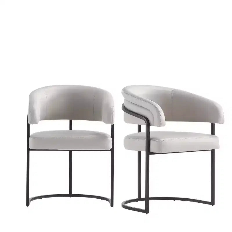 Manhattan Comfort Lot de 2 Chaises de Salle à Manger Modernes Capitonnées en Similicuir Augusta