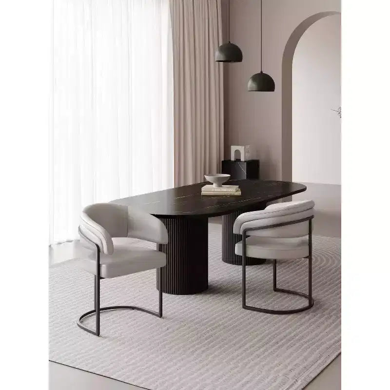 Manhattan Comfort Set of 2 Augusta Modern Leatherette Upholstered Dining Chairs