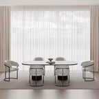Manhattan Comfort Set of 6 Augusta Modern Leatherette Upholstered Dining Chairs