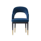 Fauteuil de salle à manger moderne Carrington en velours, par Manhattan Comfort