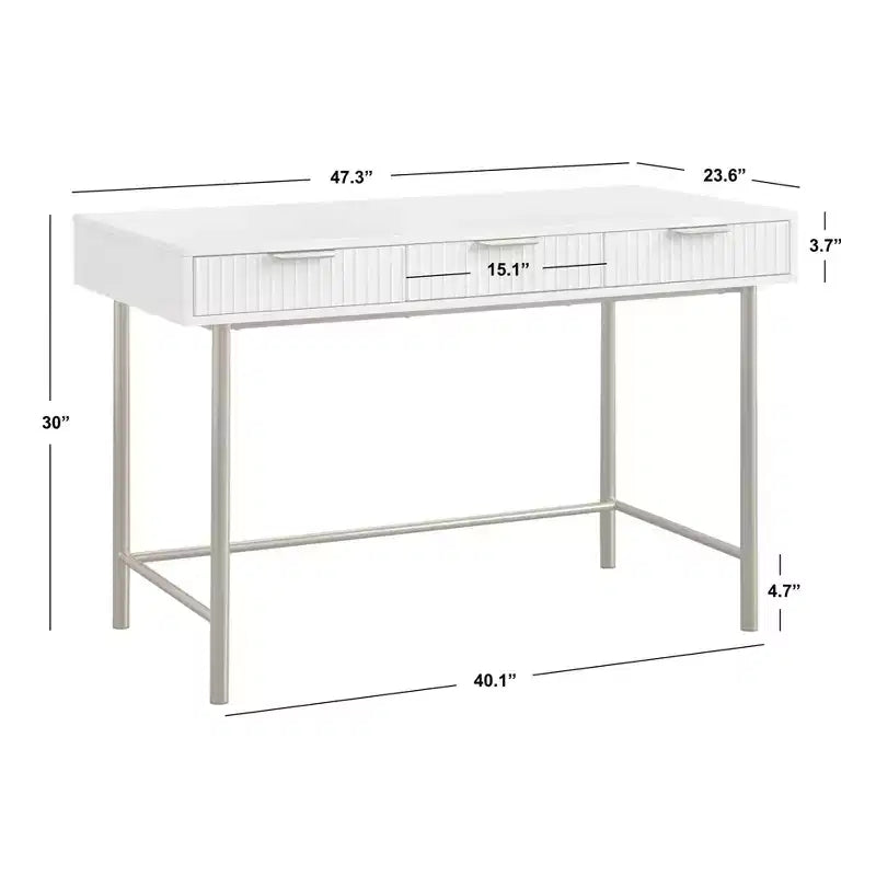 Lifestorey Bureau Russo 3 tiroirs Moderne Chic