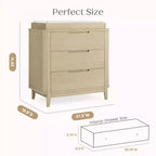 Commode 3 tiroirs Delta Children Noah avec plateau à langer et tiroirs à emboîtement