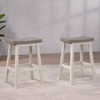 Brassex Lot de 2 tabourets de bar hauteur comptoir Ashanti