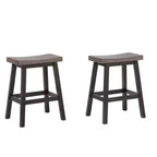 Brassex Lot de 2 tabourets de bar hauteur comptoir Ashanti