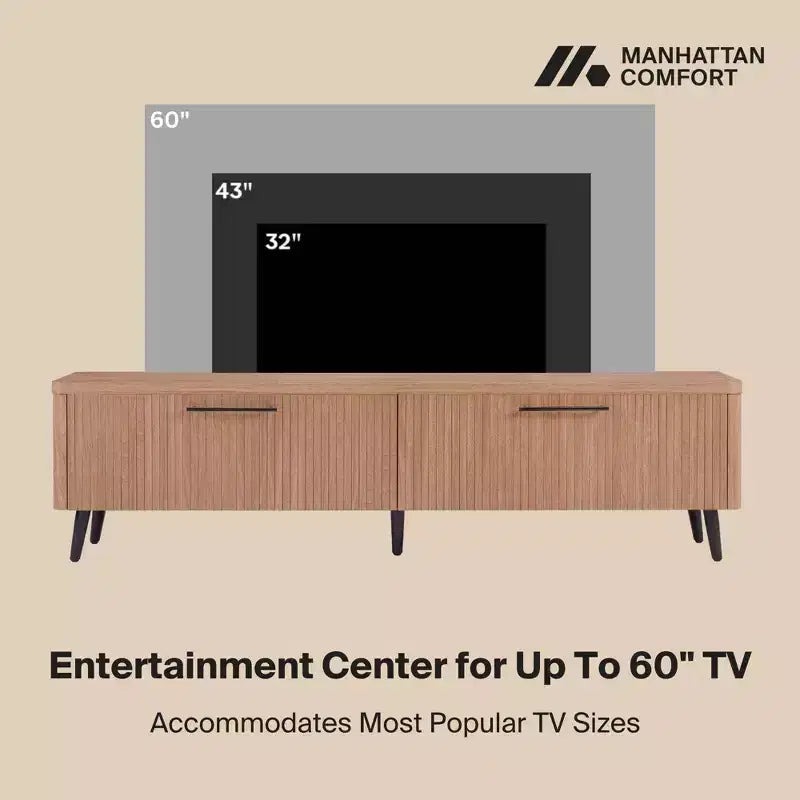 Meuble TV Jodie 68.9 Manhattan Comfort pour téléviseurs jusqu'à 60 po avec 2 tiroirs
