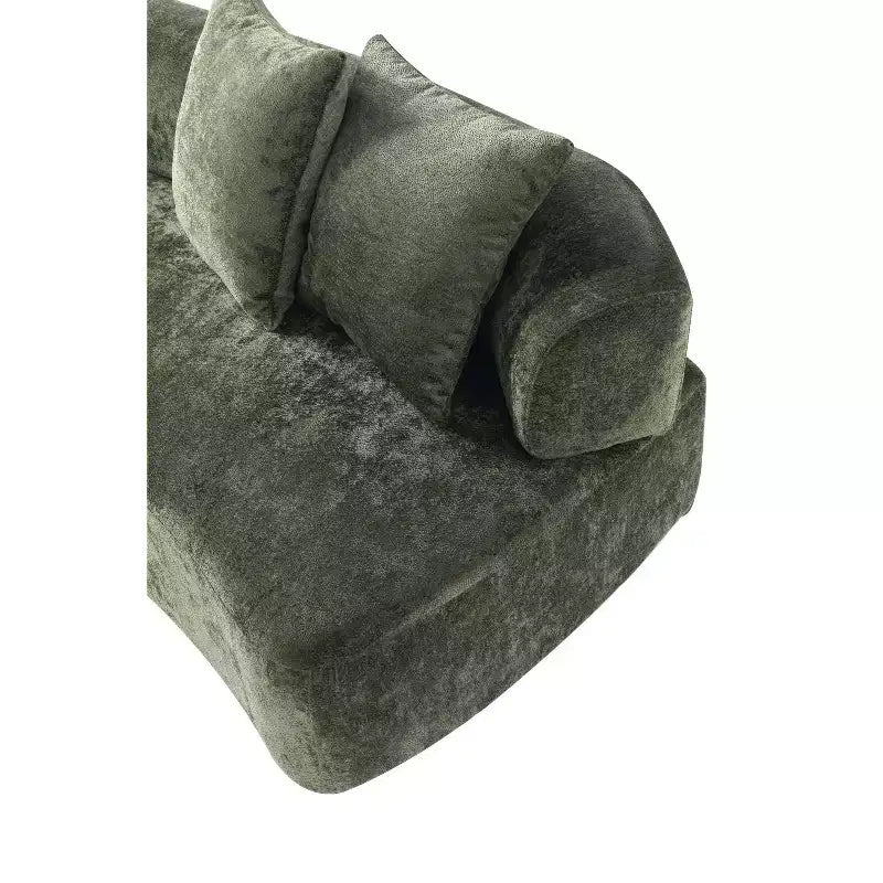 Canapé d'angle Manhattan Comfort Verandah moderne en chenille, 284 cm
