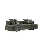 Canapé d'angle Manhattan Comfort Verandah moderne en chenille, 284 cm