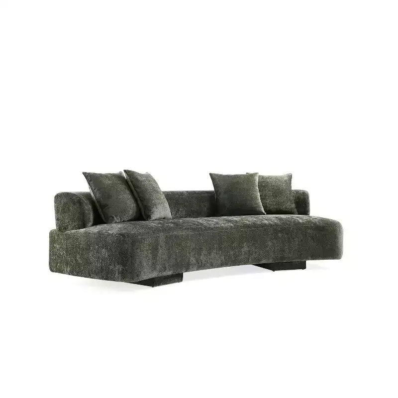 Canapé d'angle Manhattan Comfort Verandah moderne en chenille, 284 cm