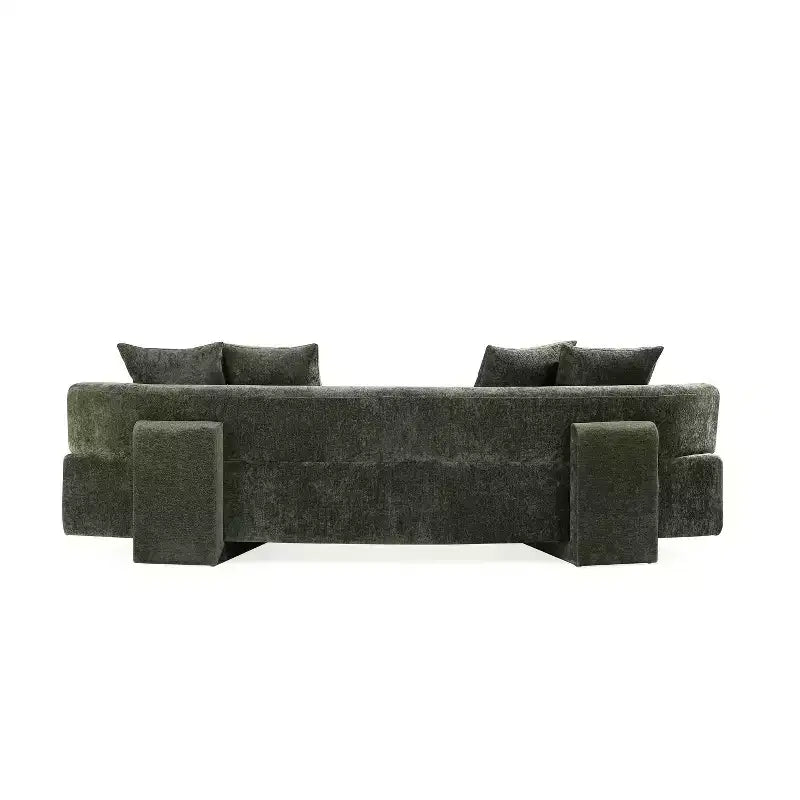 Canapé d'angle Manhattan Comfort Verandah moderne en chenille, 284 cm