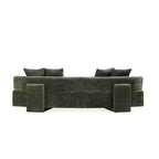Canapé d'angle Manhattan Comfort Verandah moderne en chenille, 284 cm