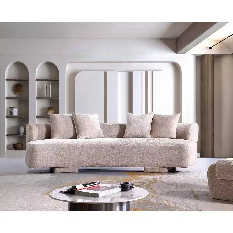 Canapé d'angle Manhattan Comfort Verandah moderne en chenille, 284 cm