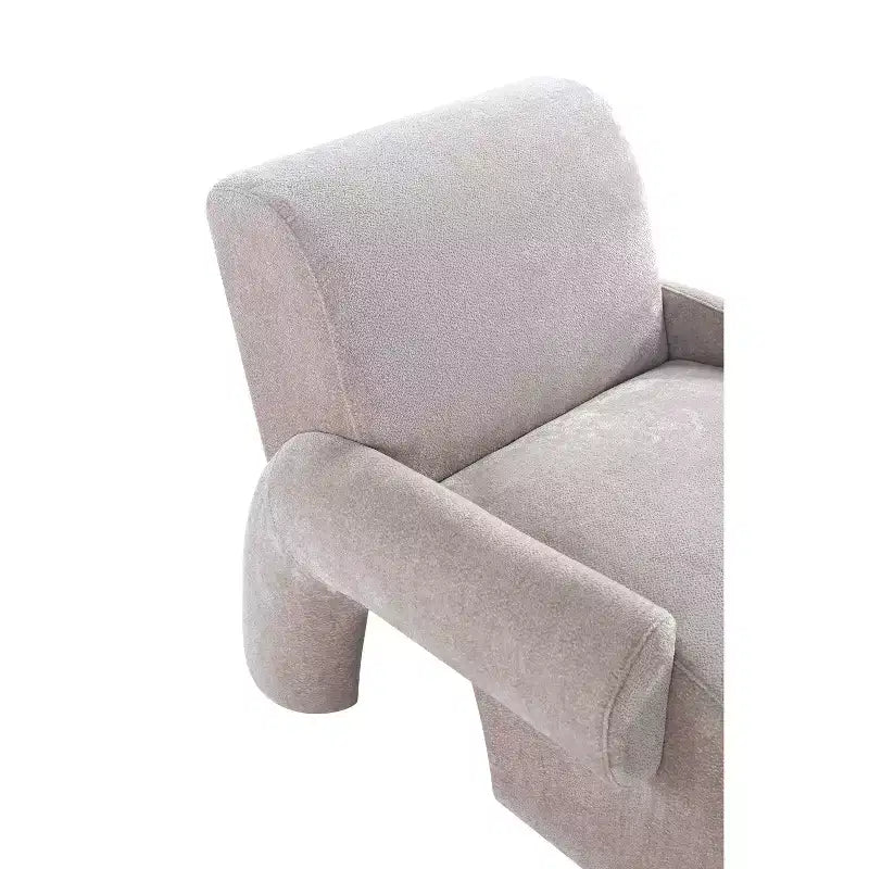 Chaise d'appoint moderne rembourrée en chenille Verandah Manhattan Comfort