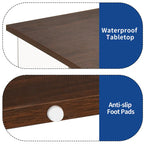 Table basse carrée moderne Moasis avec tiroirs et lumière LED, table de centre en acrylique et bois