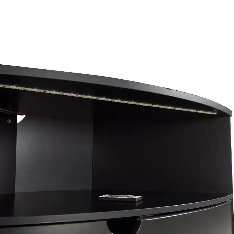 Meuble d'angle d'appoint Oahu miBasics avec lumières LED