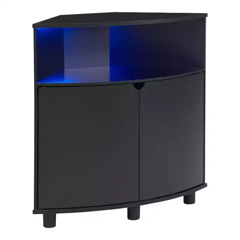 Meuble d'angle d'appoint Oahu miBasics avec lumières LED
