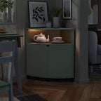 Meuble d'angle d'appoint Oahu miBasics avec lumières LED