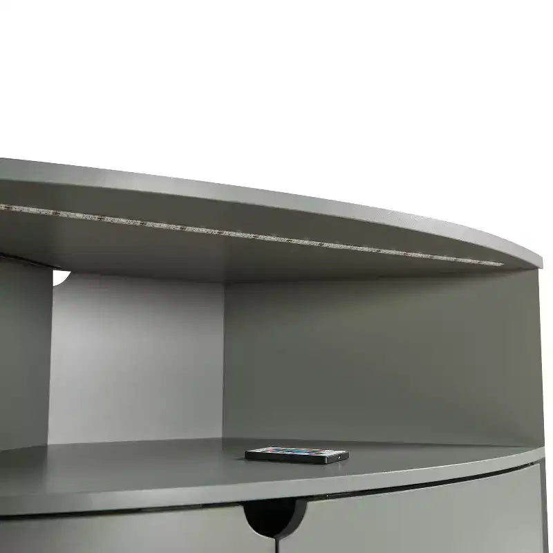 Meuble d'angle d'appoint Oahu miBasics avec lumières LED