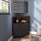Meuble d'angle d'appoint Oahu miBasics avec lumières LED