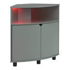 Meuble d'angle d'appoint Oahu miBasics avec lumières LED