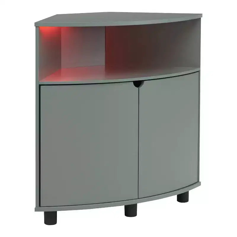 Meuble d'angle d'appoint Oahu miBasics avec lumières LED