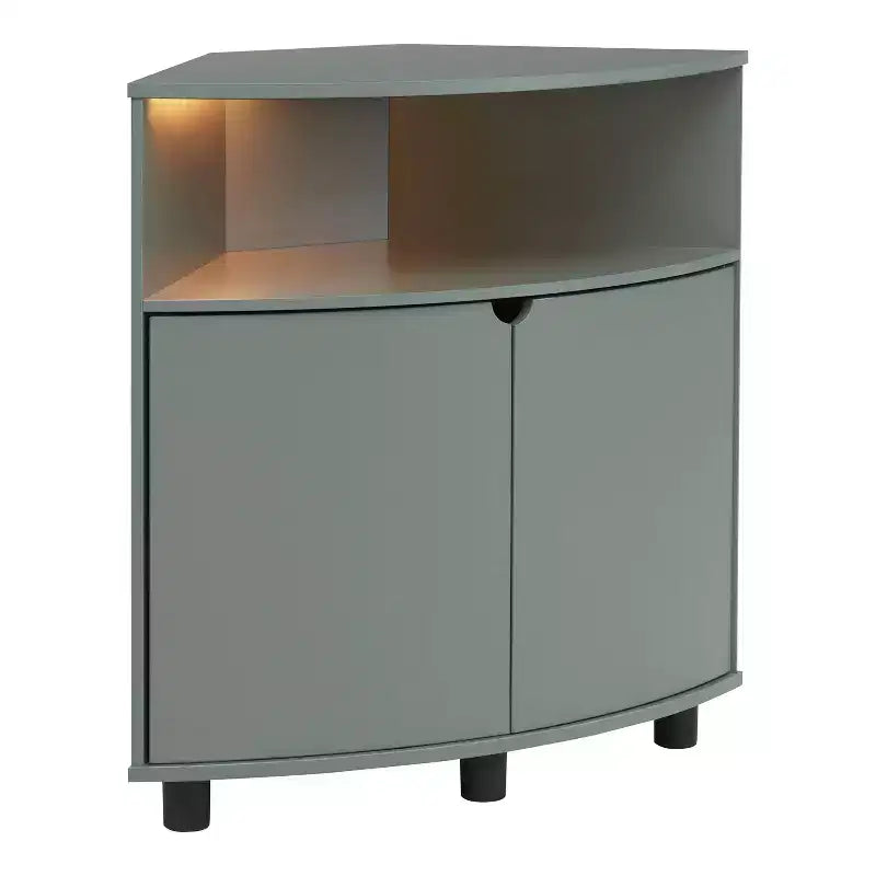 Meuble d'angle d'appoint Oahu miBasics avec lumières LED