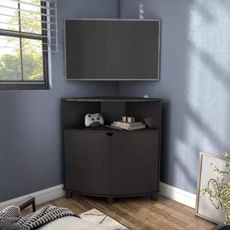 Meuble d'angle d'appoint Oahu miBasics avec lumières LED