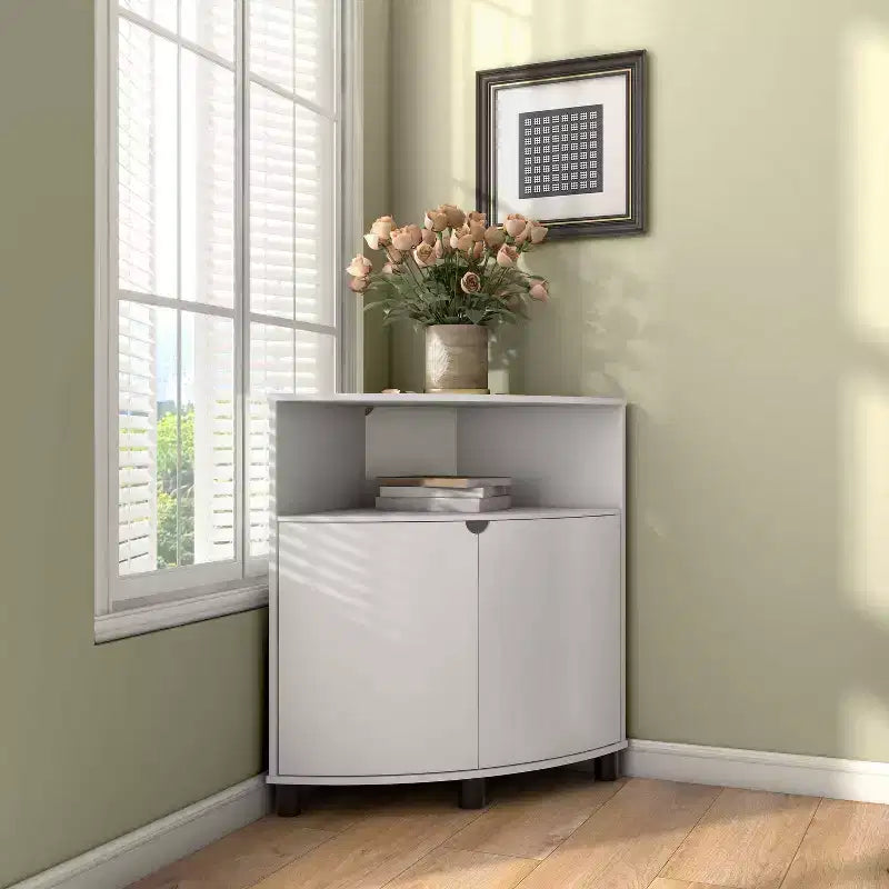 Meuble d'angle d'appoint Oahu miBasics avec lumières LED