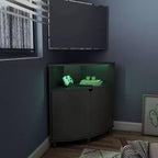 Meuble d'angle d'appoint Oahu miBasics avec lumières LED
