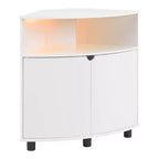 Meuble d'angle d'appoint Oahu miBasics avec lumières LED