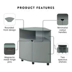 Meuble d'angle d'appoint Oahu miBasics avec lumières LED