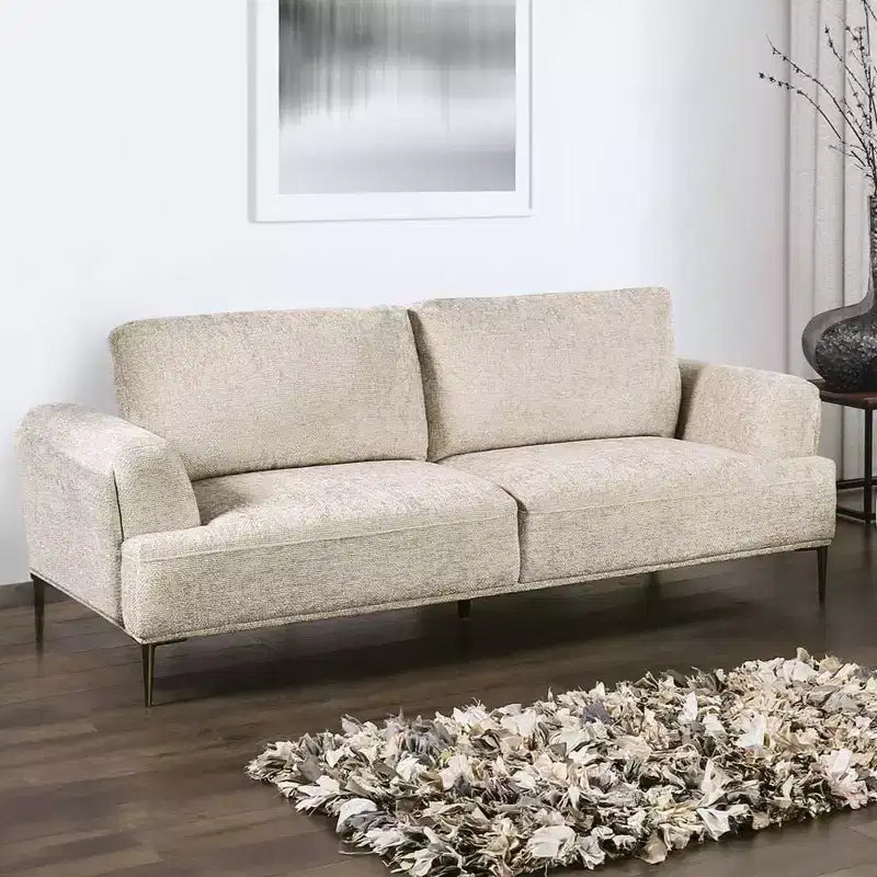 MAISONS : Intérieur + Extérieur Canapé inclinable en chenille Tubera 81" avec coussin d'assise en T et dossier extensible
