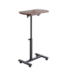 Table d'appoint en C, table de canapé avec cadre en métal et plateau pivotant à 360 degrés réglable en hauteur