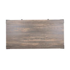 Table basse et table d'appoint de rangement en acier noyer foncé de style rustique