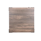 Table basse et table d'appoint de rangement en acier noyer foncé de style rustique