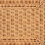 Table basse tressée en rotin clair bohème