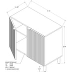 Meuble bas noyer 2 portes
