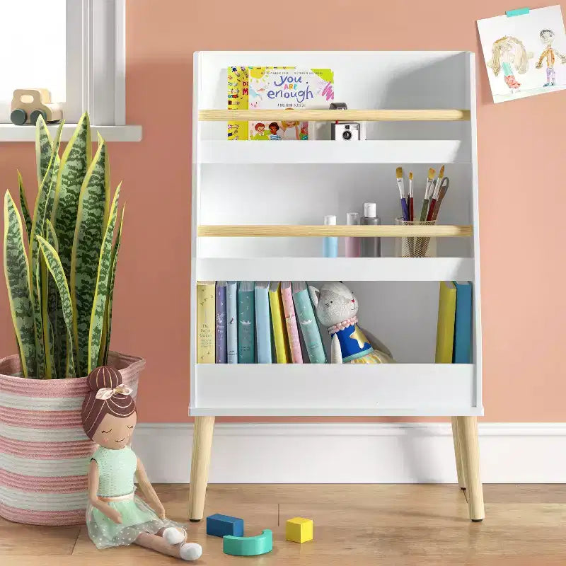 Étagère à livres moderne à trois niveaux pour enfants - Pillowfort