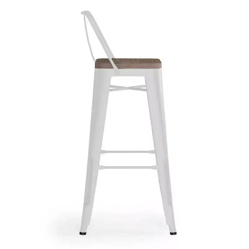 Lot de 2 tabourets de bar Josephine de 30 po en métal et bois à hauteur de comptoir - WyndenHall : Hauteur fixe