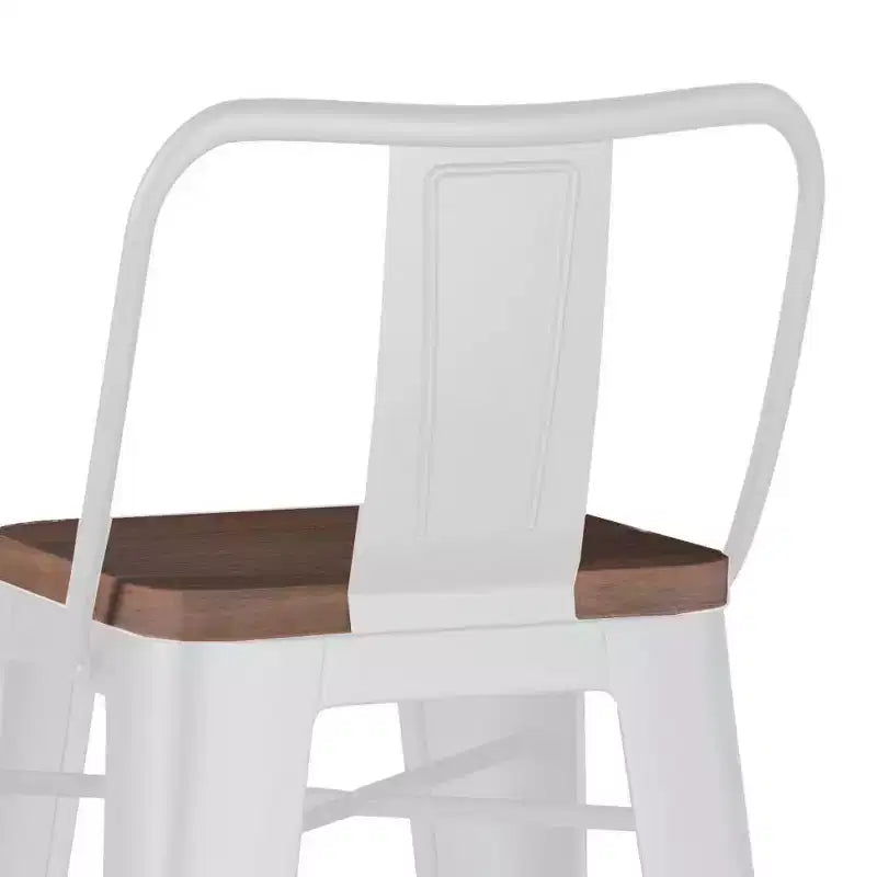 Lot de 2 tabourets de bar Josephine de 30 po en métal et bois à hauteur de comptoir - WyndenHall : Hauteur fixe