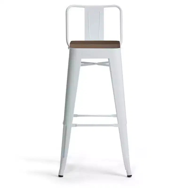 Lot de 2 tabourets de bar Josephine de 30 po en métal et bois à hauteur de comptoir - WyndenHall : Hauteur fixe