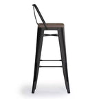Lot de 2 tabourets de bar Josephine de 30 po en métal et bois à hauteur de comptoir - WyndenHall : Hauteur fixe