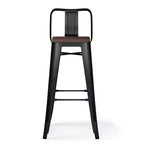 Lot de 2 tabourets de bar Josephine de 30 po en métal et bois à hauteur de comptoir - WyndenHall : Hauteur fixe