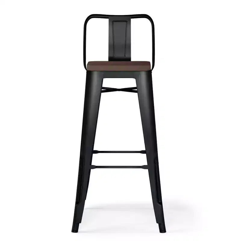 Lot de 2 tabourets de bar Josephine de 30 po en métal et bois à hauteur de comptoir - WyndenHall : Hauteur fixe